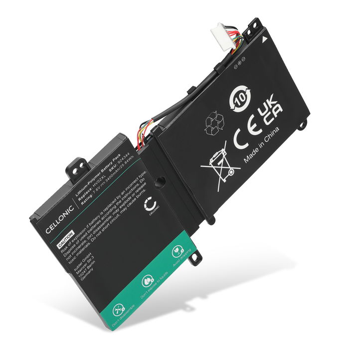 Battery for HP Pavilion X360 11-K, Pavilion 11 x360 11-F, x360 310 Gen 2, HV02XL, 796219-421, HV02032, TPN-Q164 7.6V 3400mAh from CELLONIC