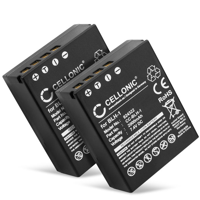 2x Akku für Olympus OM-D E-M1 Mark II OM-D E-M1 Mark III OM-D E-M1X 2000mAh von CELLONIC