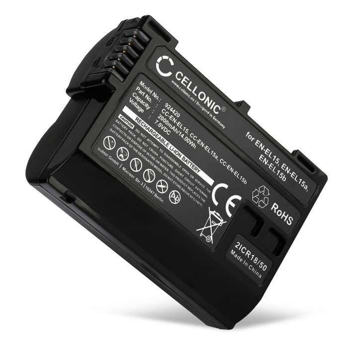 Nikon Z 7II Akku 2000mAh Ersatzakku Batterie von CELLONIC