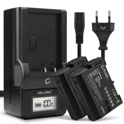 2x Ersatz Akku EN-EL1 NP-800 + Ladegerät MH-53 BC-900 für Nikon Coolpix 4300 4500 4800 5000 5400 DiMAGE A200 Kamera - 750mAh Ersatzakku Batterie, Ladekabel, Akkuladegerät