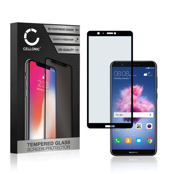 CELLONIC Display Schutzglas kompatibel mit Huawei P Smart (2018) Handyglas - 3D Full Cover 9H 0,33mm Full Glue schwarz - Handy Schutzfolie Displayschutz Glas Folie, Screen Protector Glass