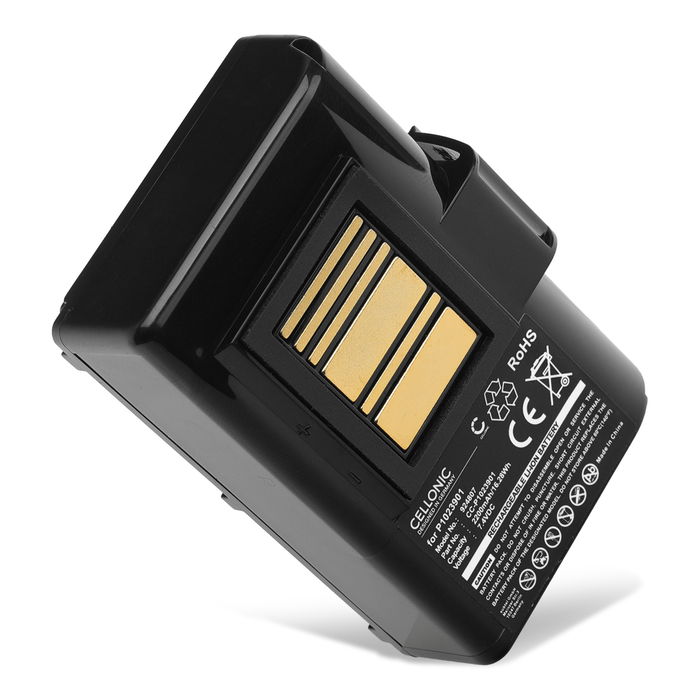 7.4V P1023901 Ersatz Akku für Zebra QLN220, QLN320, Zebra ZQ500, ZQ510, ZQ520, ZQ610 Drucker Ersatzakku - 2200mAh Batterie für kompakte Fotodrucker / mobile Etikettendrucker