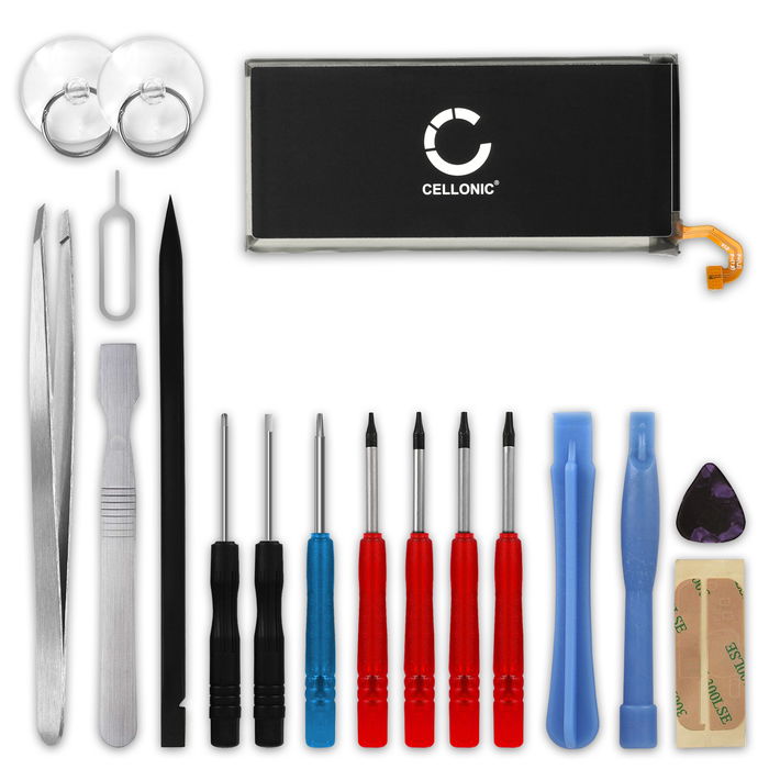 Samsung Galaxy A6 2018 LTE Akku + Werkzeug-Set 3000mAh Ersatzakku Batterie von Cellonic