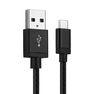 USB C Type C Phone Charger Cable for Huawei P40, P40 Pro / P30, P30 Lite / P20, P20 Pro 1m Fast Charging 3A Smartphone Data Cable Nylon Black