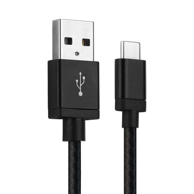 USB C Type C Kabel für Motorola Edge, Edge Plus, G7, G7 Plus, G7 Play, Moto G6, G7, G8, G8 Power, G9 Plus Handy Ladekabel - 1m 3A Nylon schwarz - Datenkabel für Smartphone