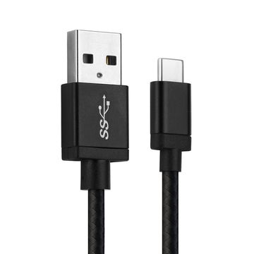USB C Type C Phone Charger Cable for ASUS ROG Phone 5, 5 Ultimate, 3, 2, Zenfone 8, 7, 7 Pro, 6 (2019), 4, 3 1m Fast Charging 3A Smartphone Data Cable Nylon Black