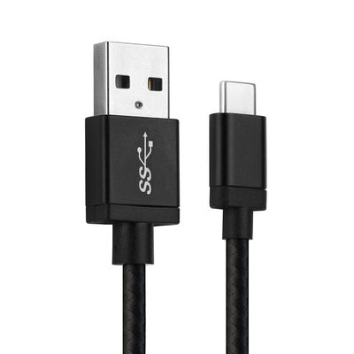 USB C Type C Phone Charger Cable for Samsung Galaxy S21, S20, S20 FE, S10, S9, Plus, Ultra 1m Fast Charging 3A Smartphone Data Cable Nylon Black