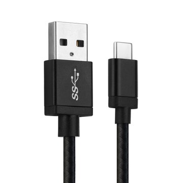 2x Camera USB Cable for GoPro Hero 5, 6, 7, 8, 9, 10, 11, Max, Max 360, Fusion 1m Fast Charging Data Cable for Camera Charger Lead Nylon - Black