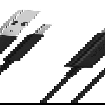 Micro USB Kabel für Emporia PURE / CLASSIC / EUPHORIA / FLIP / Select / Smart / Glam / Telme C151 Handy Ladekabel - 1m 2A Nylon schwarz - Datenkabel für Smartphone