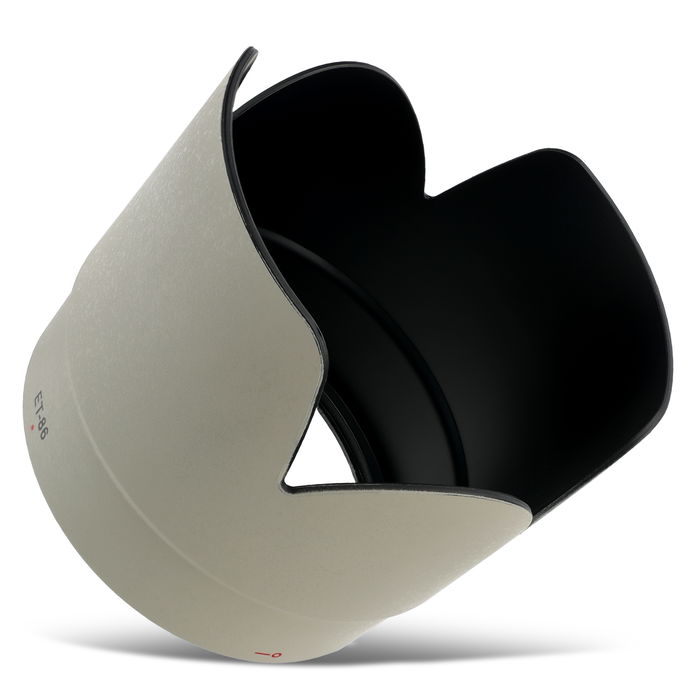 ET-86 White Kamera Gegenlichtblende für Canon EF 70-200mm f/2.8L IS USM – Kunststoff Bajonett Tulpe / Flower / Petal / Tulip Gegenlichtblende von CELLONIC