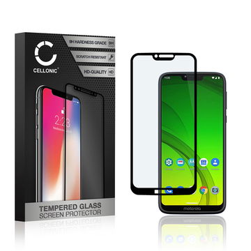 CELLONIC Display Schutzglas kompatibel mit Motorola Moto G7 Power Handyglas - 3D Full Cover 9H 0,33mm Full Glue schwarz - Handy Schutzfolie Displayschutz Glas Folie, Screen Protector Glass