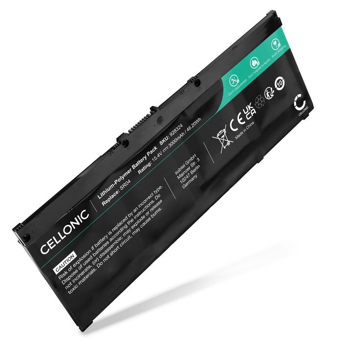 Akku für HP Pavilion 15, Omen 15, Omen 17, SR04XL Laptop - 3000mAh 15.4V 