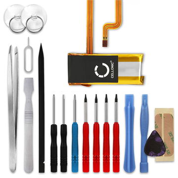 Ersatzakku 604417 616-022 616-0230 616-0412 - Ersatz Akku für Apple iPod 5 Gen A1136 5.5 Gen A1136 iPod 6 Gen A1238 Classic iPod 7 Gen A1238 Classic late 2008 2009 MP3 / MP4 Music Player - 450mAh Zusatzakku + Werkzeug-Set , Batterie