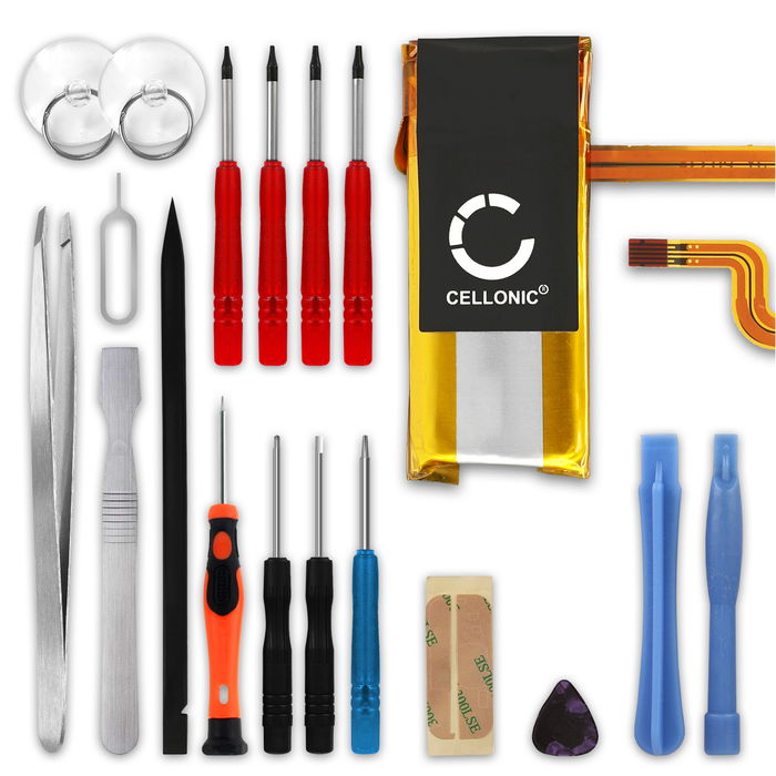 Ersatzakku 604417 616-022 616-0230 616-0412 - Ersatz Akku für Apple iPod 5 Gen A1136 5.5 Gen A1136 iPod 6 Gen A1238 Classic iPod 7 Gen A1238 Classic late 2008 2009 MP3 / MP4 Music Player - 450mAh Zusatzakku + Werkzeug-Set , Batterie