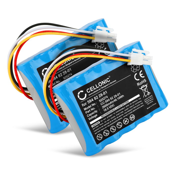 2x Gardena Sileno City 500 Akku 2600mAh 18.5V Ersatzakku Batterie von CELLONIC