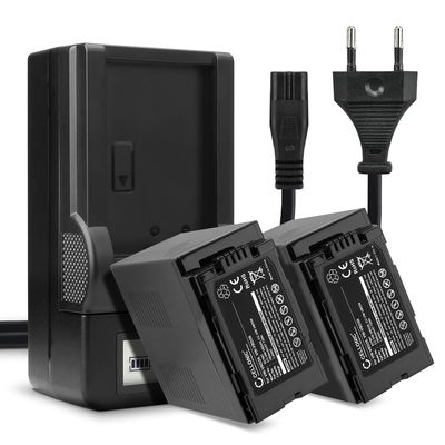 2x Akku VW-VBD58 VW-VBD29 + Ladegerät für Panasonic HC-X1 HC-X1000 HC-MDH3 von CELLONIC