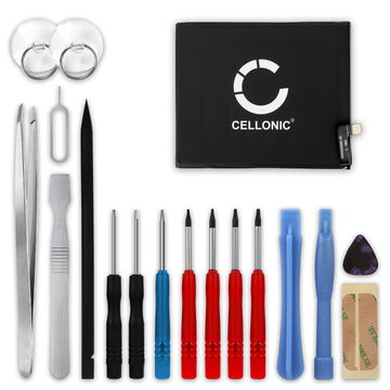 CELLONIC Phone Battery Replacement for Wiko U Pulse / U Pulse Lite / View Prime + 17-Tool Phone Repair Kit - 396272 2900mAh