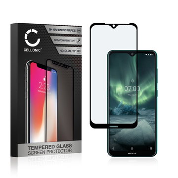 CELLONIC Display Schutzglas kompatibel mit Nokia 7.2 Handyglas - 3D Case-friendly 9H 0,33mm Full Glue schwarz - Handy Schutzfolie Displayschutz Glas Folie, Screen Protector Glass