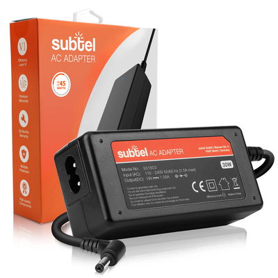 19V Laptop Ladekabel: 30W Ladegerät und Netzteil für Acer Aspire One ZG5,D255,722,D270 / Dell Inspiron Mini 10,12 Notebook PCs - 2.6m Netzkabel LiteOn PA-1300-04