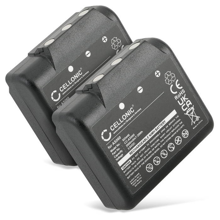 2x Akku für IMET BE5500 BE3600 M550 Ares M550S THOR M550S ZEUS AS060 AS083 2000mAh von CELLONIC