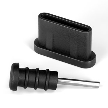 Universal Staubschutz-Abdeckung für USB-C Ladebuchse und 3,5mm Kopfhörer Anschluss, Staubschutzkappen, Staub Schutz Stecker / Stöpsel