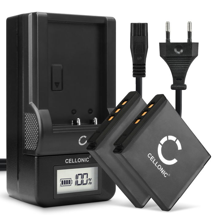 2x Fuji FinePix F660EXR Akku + Ladegerät 700mAh Ersatzakku Batterie von CELLONIC