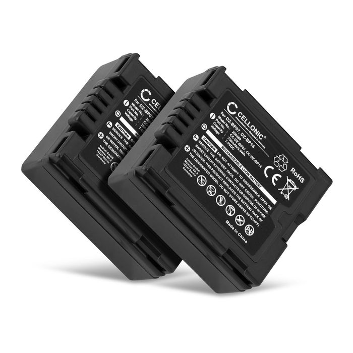 2x Panasonic VDR-D150 Akku 750mAh Ersatzakku Batterie von CELLONIC
