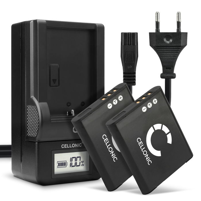 2x Ersatz Akku LB-050 LB-052 + Ladegerät für Kodak PIXPRO FZ151 PixPro FZ152 PIXPRO SPZ1 Kamera - 730mAh Ersatzakku Batterie, Ladekabel, Akkuladegerät