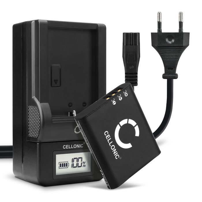 2x Ersatz Akku DB-110 + Ladegerät für Ricoh GR III G900 G900SE GR IIIx WG-6 Kamera - 1100mAh Ersatzakku Batterie, Ladekabel, Akkuladegerät