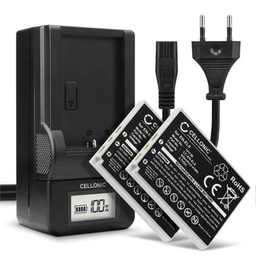 2x Ersatz Akku EN-EL8 + Ladegerät für Nikon Coolpix P1 P2 Coolpix S1 S2 S3 S5 s50 S50c S51 S51c S52 S52c S6 S7 S7c S8 S9 Kamera - 600mAh Ersatzakku Batterie, Ladekabel, Akkuladegerät