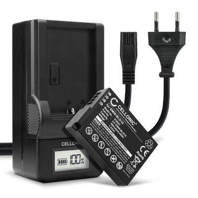 2x Ersatz Akku DMW-BLD10 + Ladegerät DMW-BLD10 für Panasonic Lumix DMC-GX1 Lumix DMC-G3 Lumix DMC-GF2 Lumix DMC-ZS7 Lumix DMC-TS2 Kamera - 900mAh Ersatzakku Batterie, Ladekabel, Akkuladegerät