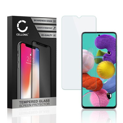 Screen Protector for Samsung Galaxy A51 (SM-A515) Phone Screen Cover - 2.5D 0,33mm Full Glue 9H Tempered Glass Smartphone Display Screen Guard Crystal Clear