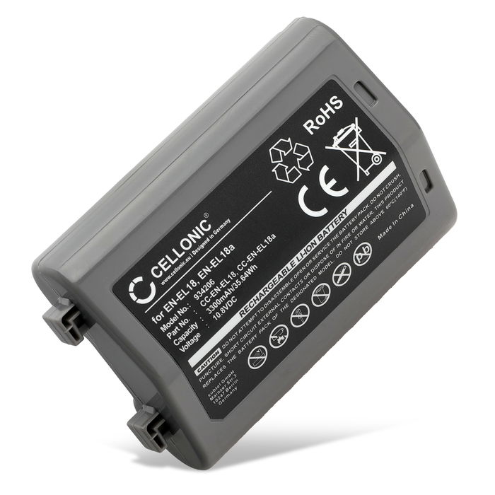 Nikon EN-EL18b Akku 3300mAh Ersatzakku Batterie von subtel