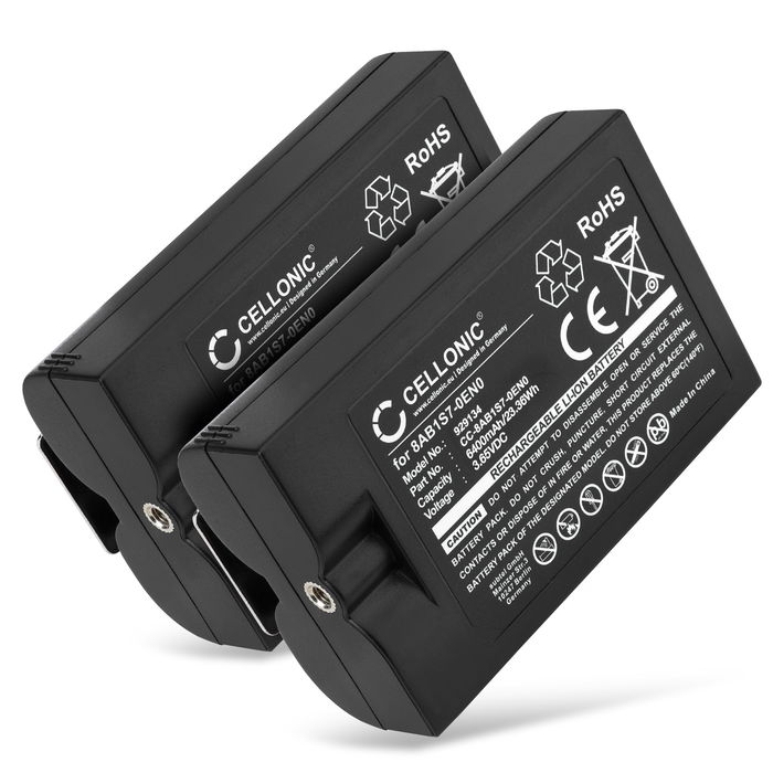 2x Akku für Ring Intercom, Ring Stick Up Cam, Ring Spotlight Cam, Ring Video Doorbell 2 6400mAh von CELLONIC