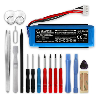 Akku f&uuml;r JBL Charge 3 (2016) GSP1029102A (6000mAh, 3.7V) + Werkzeug-Set von CELLONIC