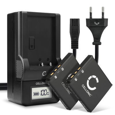 2x Ersatz Akku KLIC-7001 + Ladegerät für Kodak EasyShare M763, M753, M893 IS, M863, M853, Kodak KLIC-7001, M340, M320 Kamera - 700mAh Ersatzakku Batterie, Ladekabel, Akkuladegerät