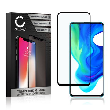 CELLONIC Display Schutzglas kompatibel mit Xiaomi Poco F2 Pro Handyglas - 3D Full Cover 9H 0,33mm Full Glue schwarz - Handy Schutzfolie Displayschutz Glas Folie, Screen Protector Glass
