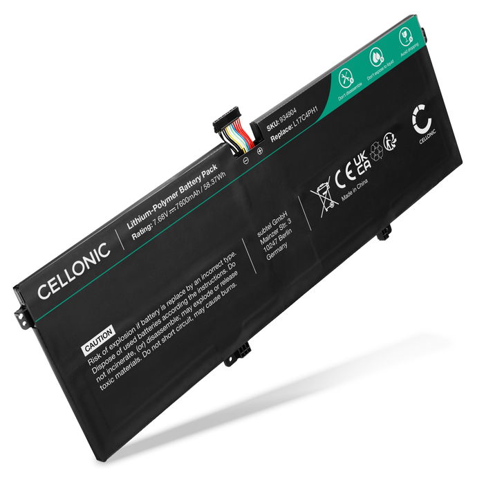 Akku für Lenovo Yoga C930-13IKB Laptop - 7600mAh 7.68V 