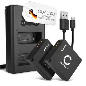 2x Kamera Akku für Leica D-LUX Typ 109, Leica D-LUX 7 - BP-DC15 BP-DC15-E BP-DC15-TK BP-DC15-U Ersatzakku 730mAh + Dual Ladegerät BC-DC15 BC-DC15-E Ladekabel, Batterie