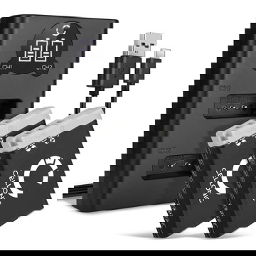 2x Kamera Akku für Canon PowerShot G7X, G7 X Mark II, G5 X, SX740 HS, SX620 HS, SX730 HS, NB13L - NB-13L Ersatzakku 1010mAh + Dual Ladegerät CB-2LHE Ladekabel, Batterie