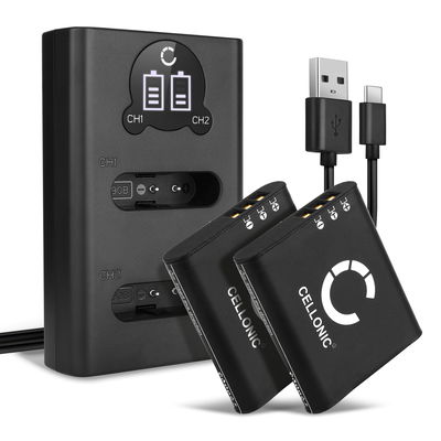 2x Akku + Dual Ladegerät für Olympus OM System TG-7 Stylus THOUGH TG-6 TG-3 Stylus SH-60 SH-50 SH-2