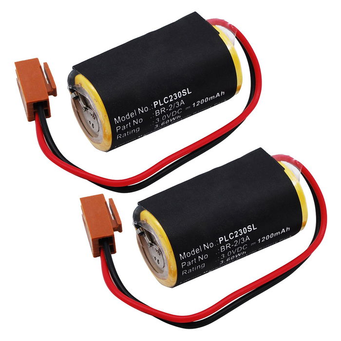 2x Ersatzakku - Ersatz Akku für Panasonic BR-2/3A, BR2/3AE2P, CR17335, CR17335-SE BR-2/3A - Zusatzakku 1200mAh, Batterie