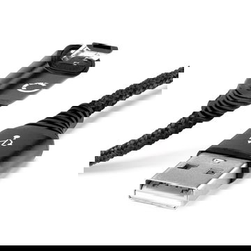 USB Kabel für BMW Navigator 6 - Ladekabel 1m 2.4A Nylon Datenkabel schwarz