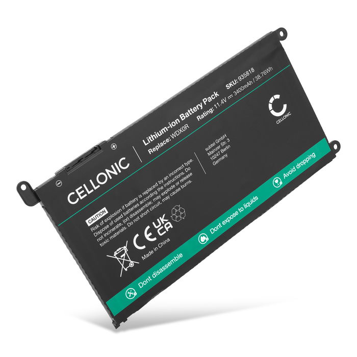 Dell Inspiron 15 5579 Battery 11.4V 3400mAh from Cellonic