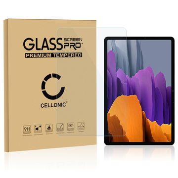 CELLONIC Display Schutzglas kompatibel mit Samsung Galaxy Tab S7 Plus Wi-Fi (SM-T970) Tabletglas - 2.5D 9H 0,33mm Full Glue Transparent - Tablet Schutzfolie Displayschutz Glas Folie, Screen Protector Glass
