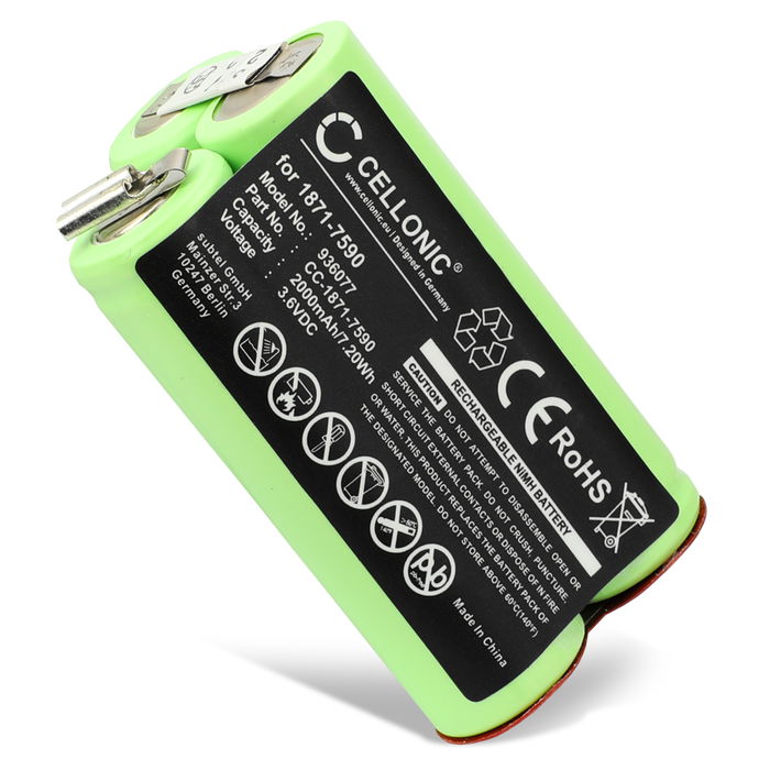 Moser Super Cordless 1872 clipper Battery 2000mAh from CELLONIC