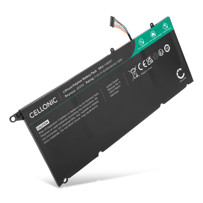 Dell P54G002 Akku 6100mAh Ersatzakku Batterie von Cellonic