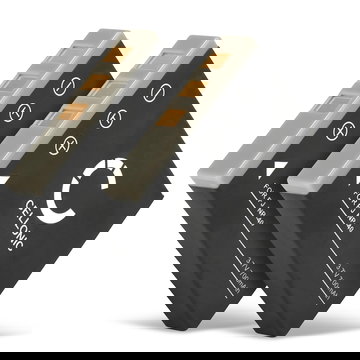 2x D-LI95 Ersatz Akku für Pentax Optio E85 / Optio M85 - Kamera Ersatzakku D-Li95 - Kameraakku 700mAh, Batterie