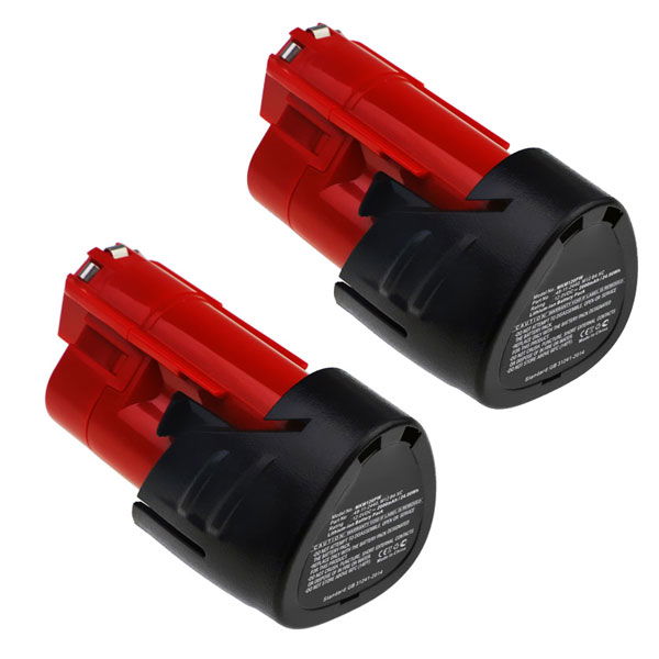 2x Milwaukee M12 BSD-0 Akku 2000mAh 12V Ersatzakku Batterie von CELLONIC