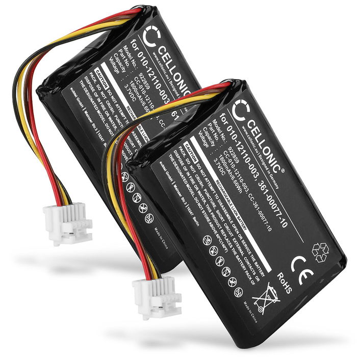 2x Garmin Zumo 595 Akku 1800mAh Ersatzakku Batterie von Cellonic